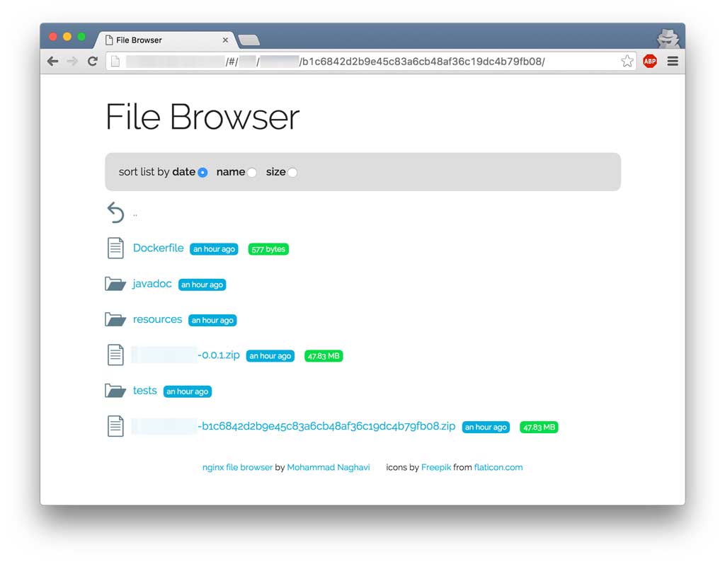 nginx file browser in action